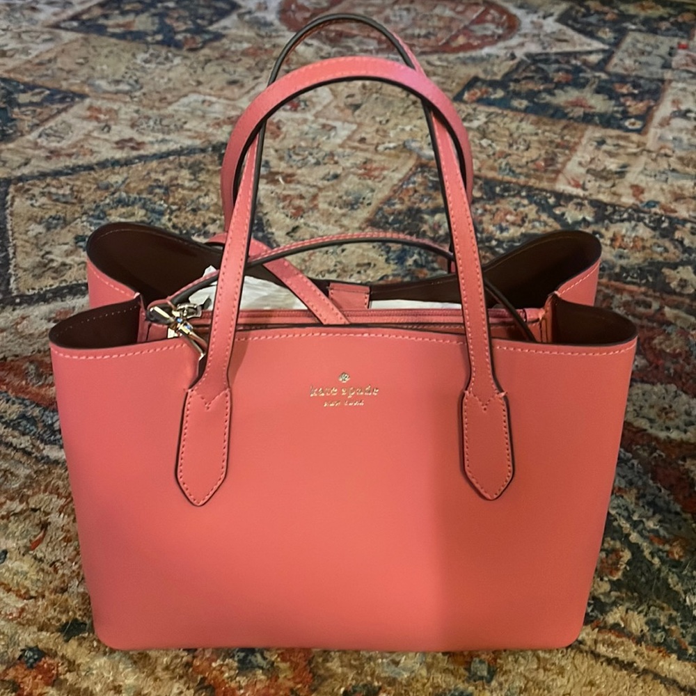 Terracotta Kate Spade Harper satchel.